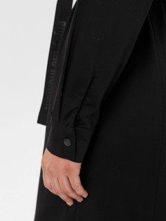 Платье-рубашка чёрное с поясом Priz(фото8)