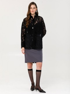 Юбка светло-серая в деловом стиле Priz(фото2)