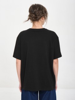 Футболка чёрная оверсайз с принтом Priz(фото5)