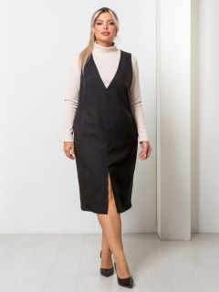 Сарафан чёрный в деловом стиле Venusita(фото6)