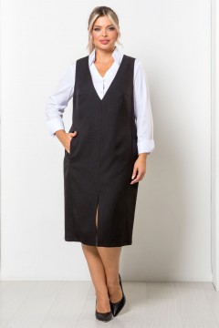 Сарафан чёрный в деловом стиле Venusita