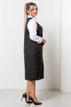 Сарафан чёрный в деловом стиле Venusita(фото5)