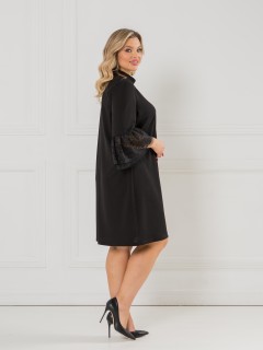 Платье нарядное чёрное из трикотажа Venusita(фото5)