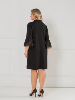 Платье нарядное чёрное из трикотажа Venusita(фото6)