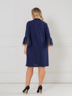 Платье нарядное синее из трикотажа Venusita(фото6)