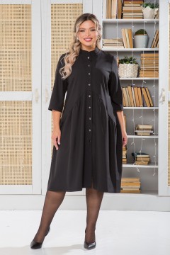 Платье миди чёрное Venusita(фото2)