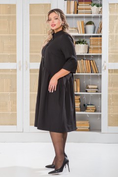 Платье миди чёрное Venusita(фото6)
