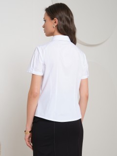 Блузка белая с коротким рукавом Priz(фото5)