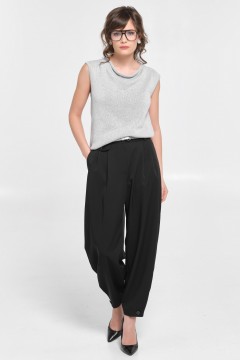 Брюки-бананы чёрные с карманами Priz