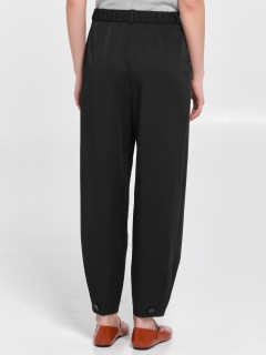 Брюки-бананы чёрные с карманами Priz(фото6)