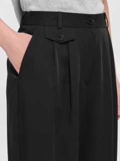 Брюки-бананы чёрные с карманами Priz(фото4)