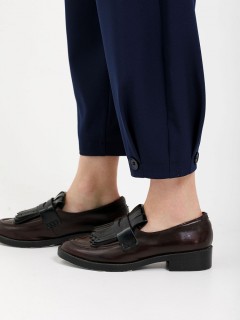 Брюки-бананы тёмно-синие с карманами Priz(фото6)