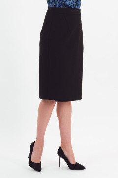 Юбка-карандаш чёрная из трикотажа Braslava(фото5)