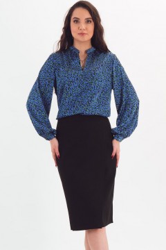 Юбка-карандаш чёрная из трикотажа Braslava