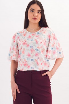 Блузка с игривым рукавом-крылышком Braslava