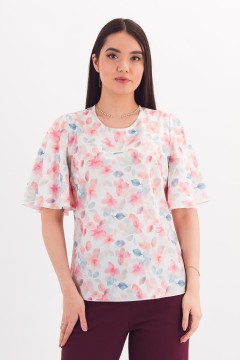 Блузка с игривым рукавом-крылышком Braslava(фото3)