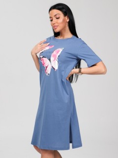 Платье домашнее трикотажное с принтом Iv-capriz(фото7)