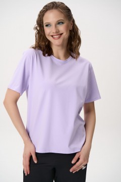 Футболка сиреневая из плотного хлопка Elza