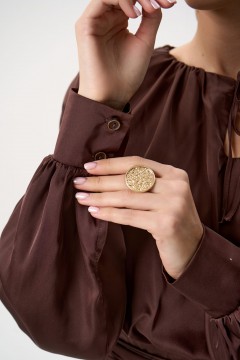 Платье мини шоколадного цвета оригинальное Elza(фото5)