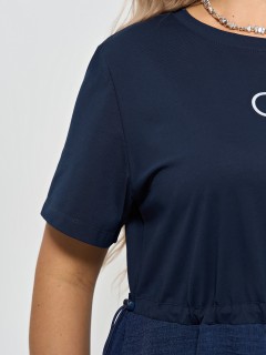 Платье комбинированное с разрезами по низу Dora(фото6)