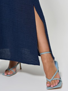 Платье комбинированное с разрезами по низу Dora(фото8)