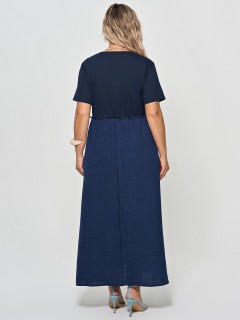 Платье комбинированное с разрезами по низу Dora(фото9)