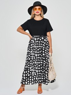 Платье комбинированное с разрезами по низу Dora(фото3)