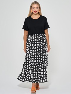 Платье комбинированное с разрезами по низу Dora(фото2)