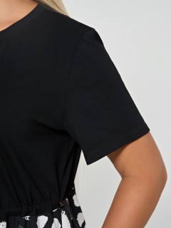 Платье комбинированное с разрезами по низу Dora(фото6)