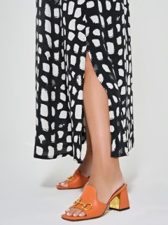 Платье комбинированное с разрезами по низу Dora(фото8)