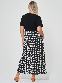 Платье комбинированное с разрезами по низу Dora(фото9)