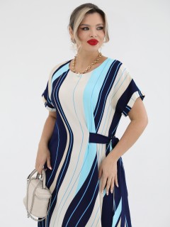 Платье тёмно-синее в полоску Dora(фото3)