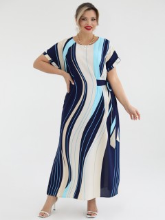 Платье тёмно-синее в полоску Dora(фото5)