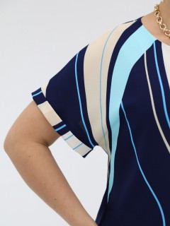 Платье тёмно-синее в полоску Dora(фото6)