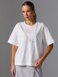 Футболка белая с принтом Priz(фото3)