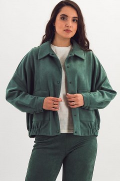 Брюки светло-зелёные из искусственной замши Braslava(фото2)