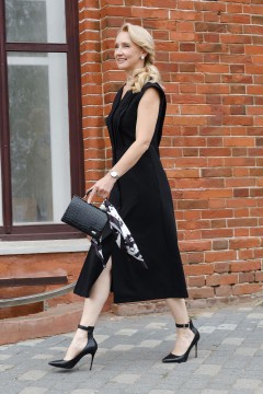 Сарафан чёрный со складками Braslava(фото2)