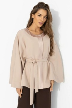 Жакет‑кейп бежевый на подкладе Charutti