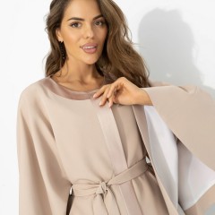 Жакет‑кейп бежевый на подкладе Charutti(фото4)