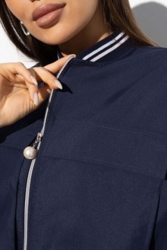 Бомбер синий с карманами Charutti(фото3)