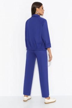 Костюм синий трикотажный с брюками Charutti(фото6)