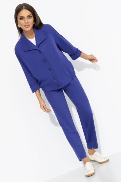 Костюм синий трикотажный с брюками Charutti(фото4)