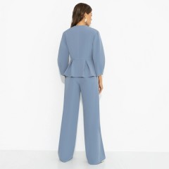 Костюм-двойка голубой с брюками Charutti(фото6)
