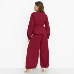 Костюм-двойка бордовый с брюками Charutti(фото7)