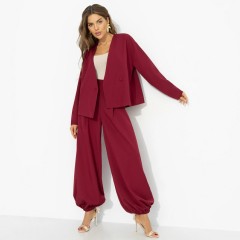 Костюм-двойка бордовый с брюками Charutti(фото3)