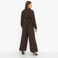 Костюм-двойка коричневый с брюками Charutti(фото6)