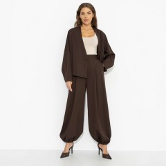 Костюм-двойка коричневый с брюками Charutti(фото2)