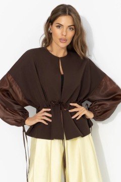 Жакет коричневый дизайнерский Charutti