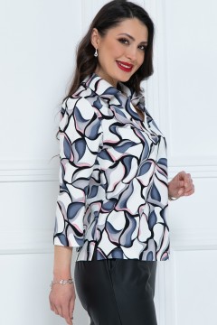 Блузка женская кофейного цвета с короткими рукавами Diolche(фото7)