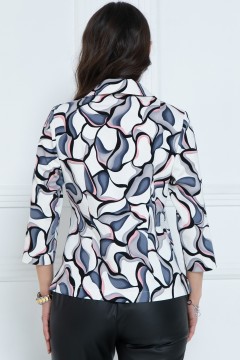 Блузка женская кофейного цвета с короткими рукавами Diolche(фото6)